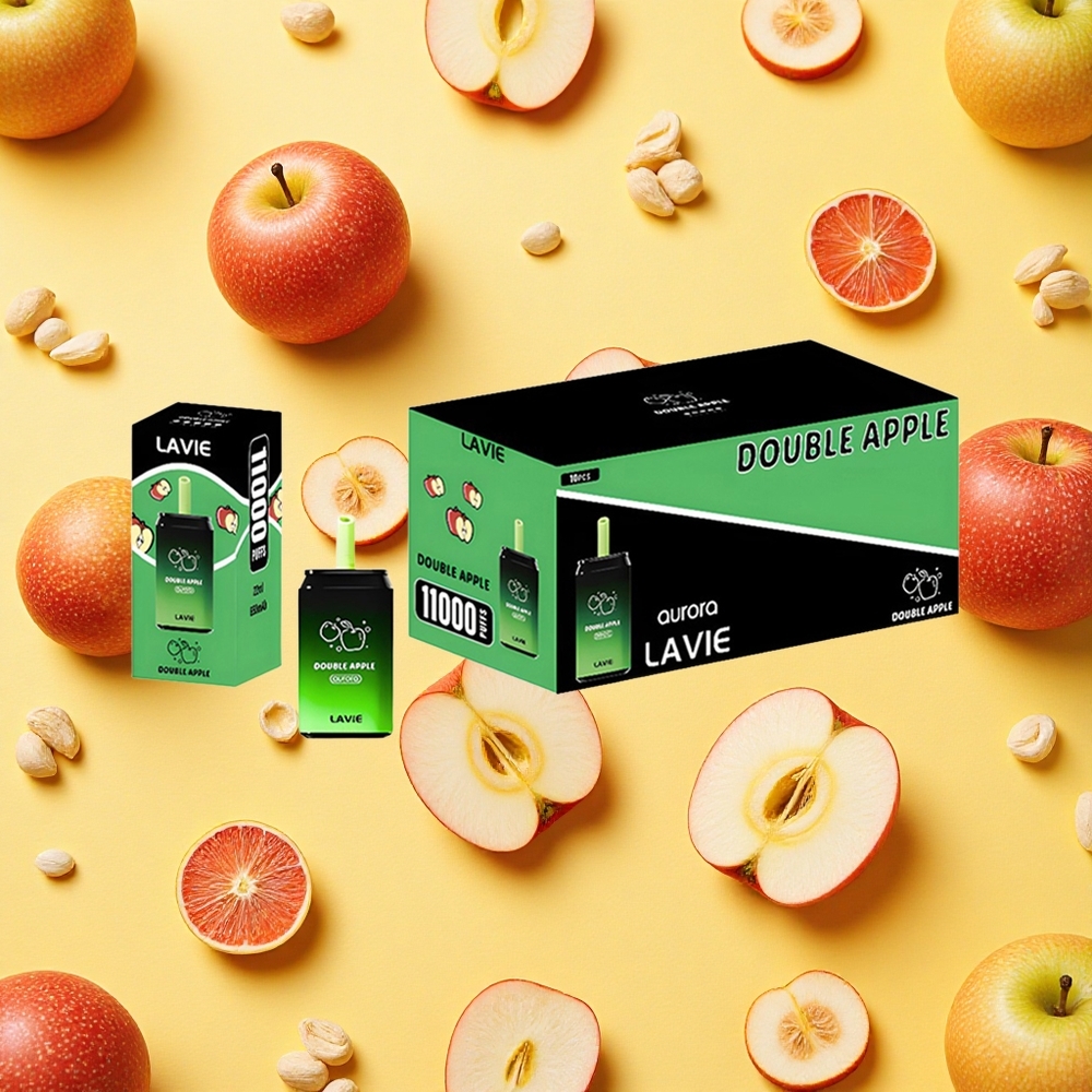 Lavie Aurora 11000 Puffs Double Apple 22ml E-liquid 650mAh Battery Capacity Type-C Charging