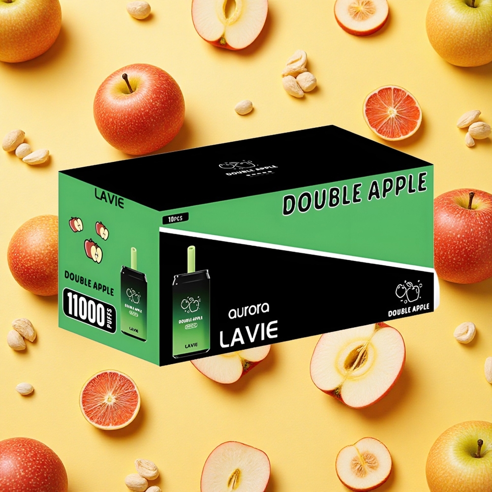 Lavie Aurora 11000 Puffs Double Apple 22ml E-liquid 650mAh Battery Capacity Type-C Charging