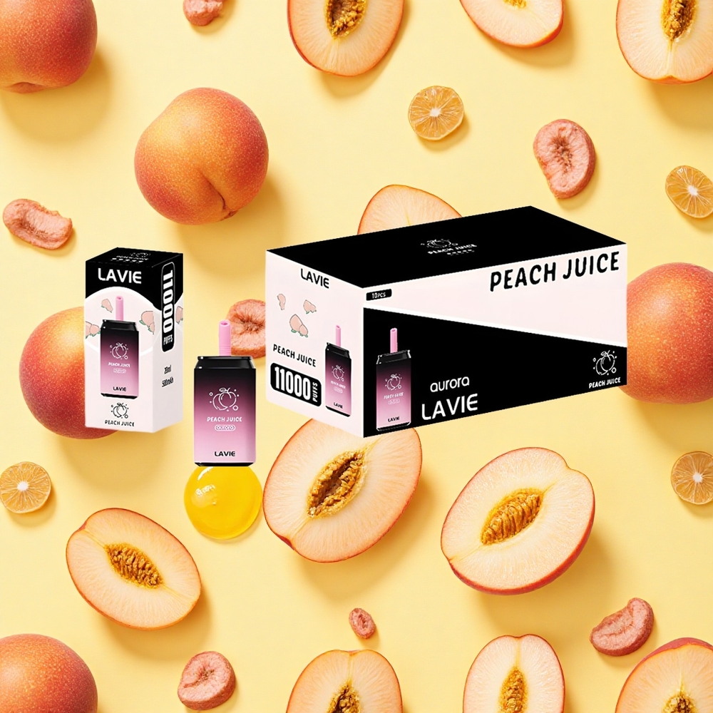 Lavie Aurora 11000 Puffs Peach Juice 22ml E-liquid 650mAh Battery Capacity Type-C Charging
