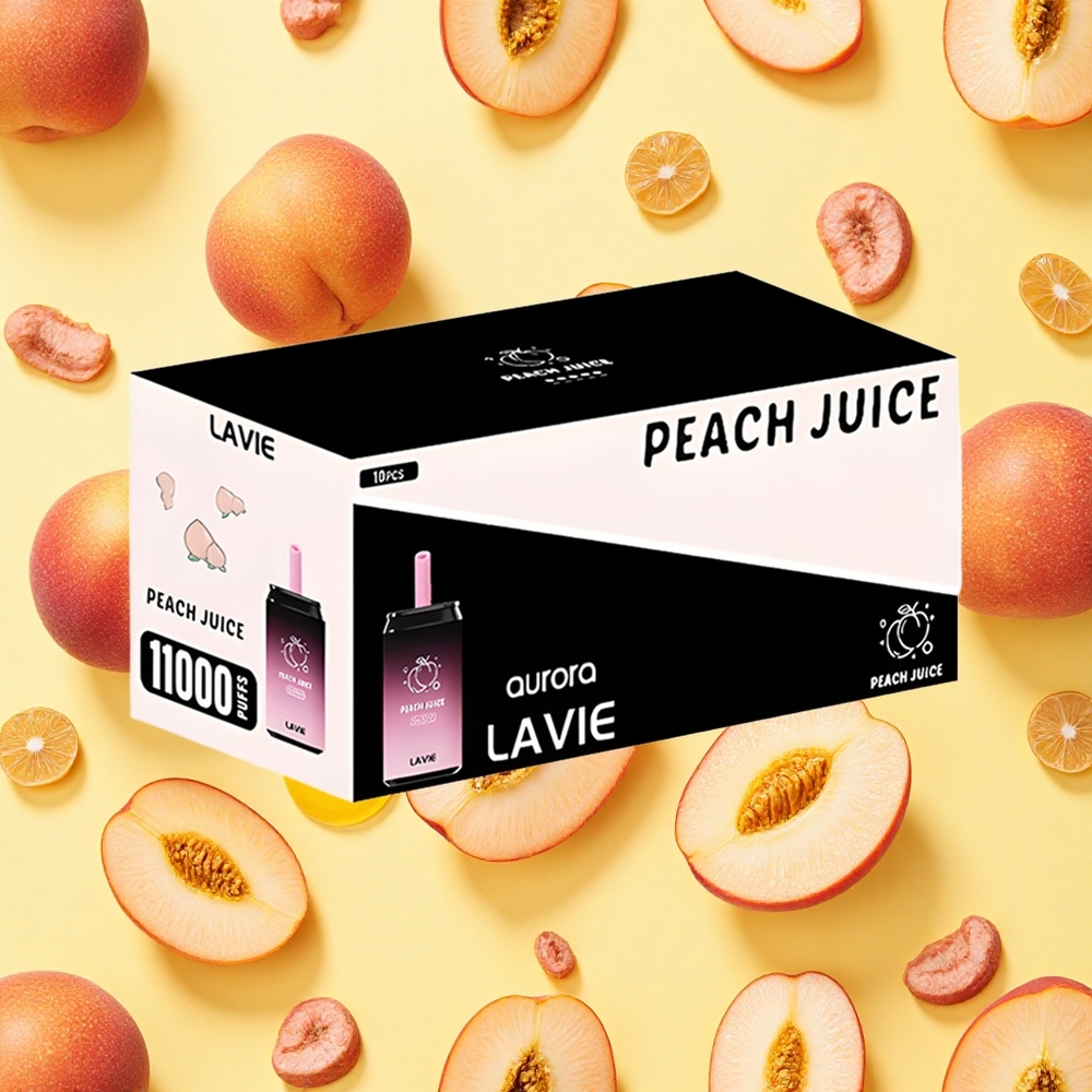 Lavie Aurora 11000 Puffs Peach Juice 22ml E-liquid 650mAh Battery Capacity Type-C Charging
