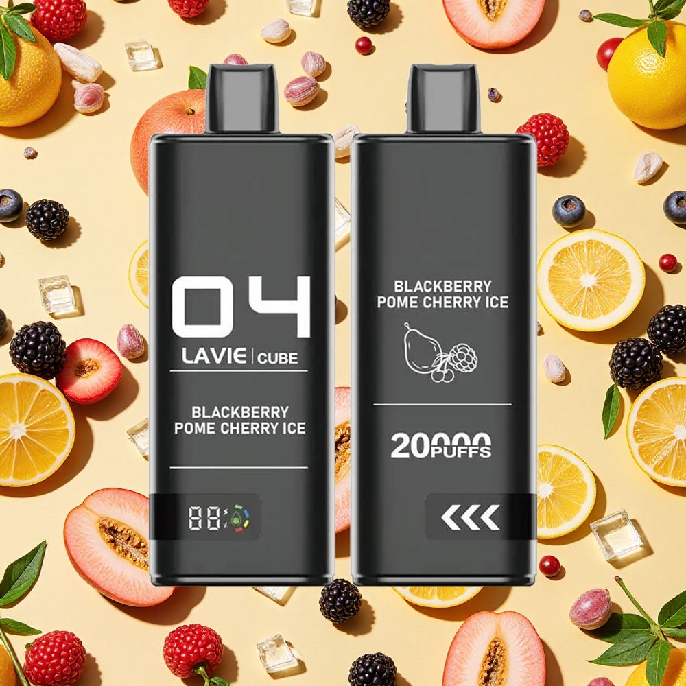 Lavie Cube 20000 Puffs 28ml E-liquid 2%,5% Salt Nic Blackberry Pome Cherry Ice