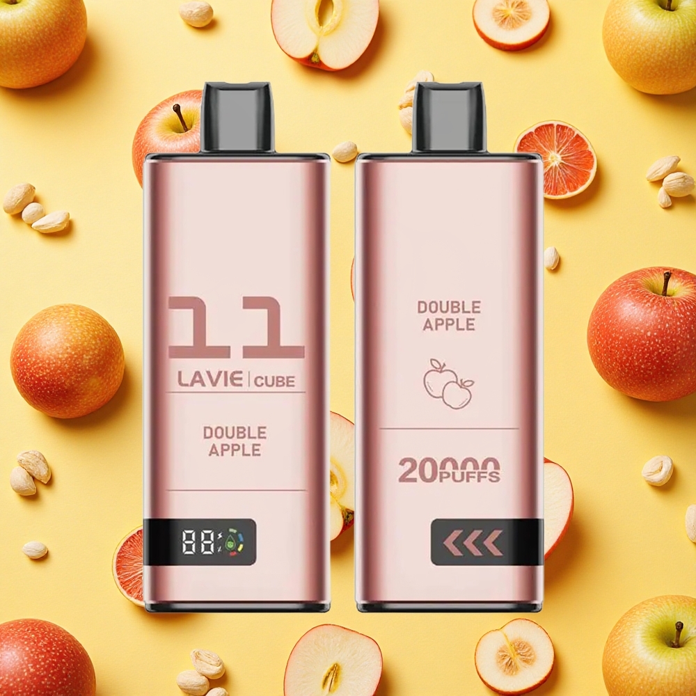Lavie Cube 20000 Puffs Double Apple 2%,5% Salt Nic 600mAh Battery Capacity Type-C Charging