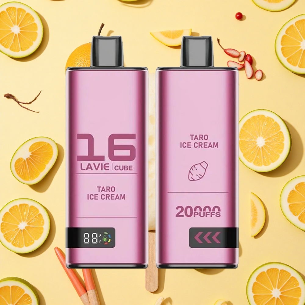 Lavie Cube 20000 Puffs Taro Ice Cream 28ml E-liquid 2%,5% Type-C Charging