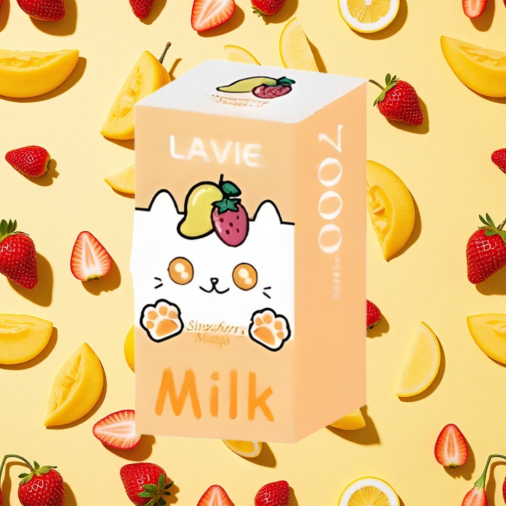 LAVIE Milk 7000 Puffs Strawberry Mango 16ml E-liquid 600mAh Battery Capacity Type-C Charging