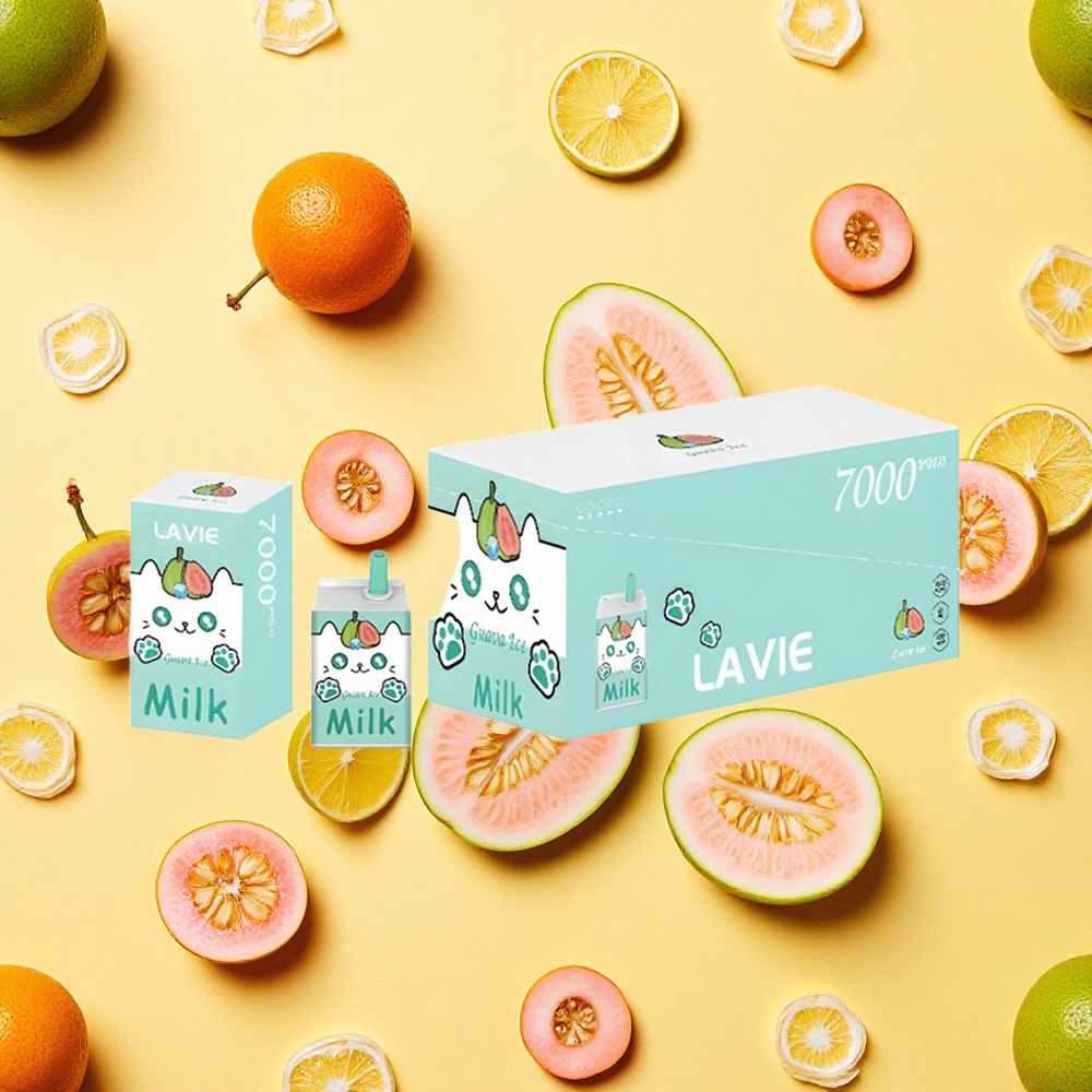 Lavie Milk 7000 Puffs Guava Ice 16ml E-liquid 600mAh Battery Capacity Type-C Charging