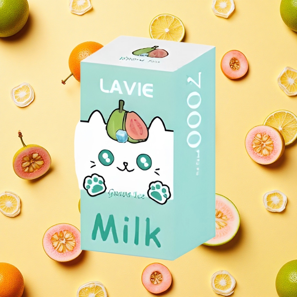 Lavie Milk 7000 Puffs Guava Ice 16ml E-liquid 600mAh Battery Capacity Type-C Charging