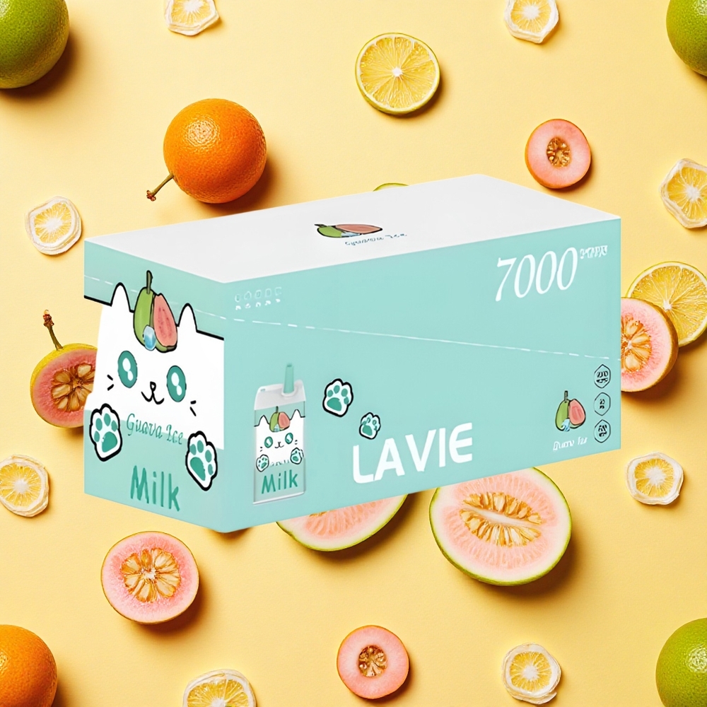 Lavie Milk 7000 Puffs Guava Ice 16ml E-liquid 600mAh Battery Capacity Type-C Charging