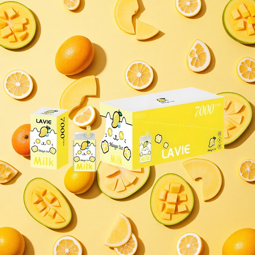 Lavie Milk 7000 Puffs Mango Ice 16ml E-liquid 600mAh Battery Capacity Type-C Charging