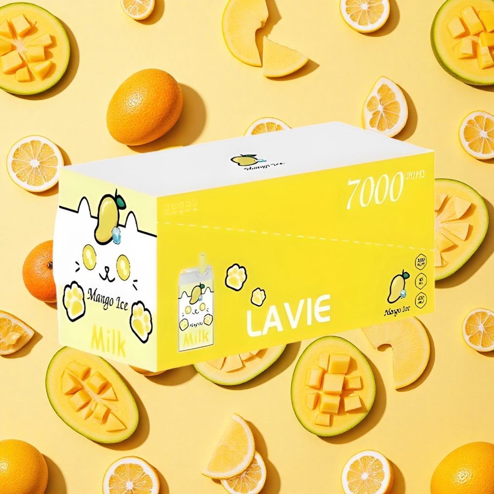Lavie Milk 7000 Puffs Mango Ice 16ml E-liquid 600mAh Battery Capacity Type-C Charging