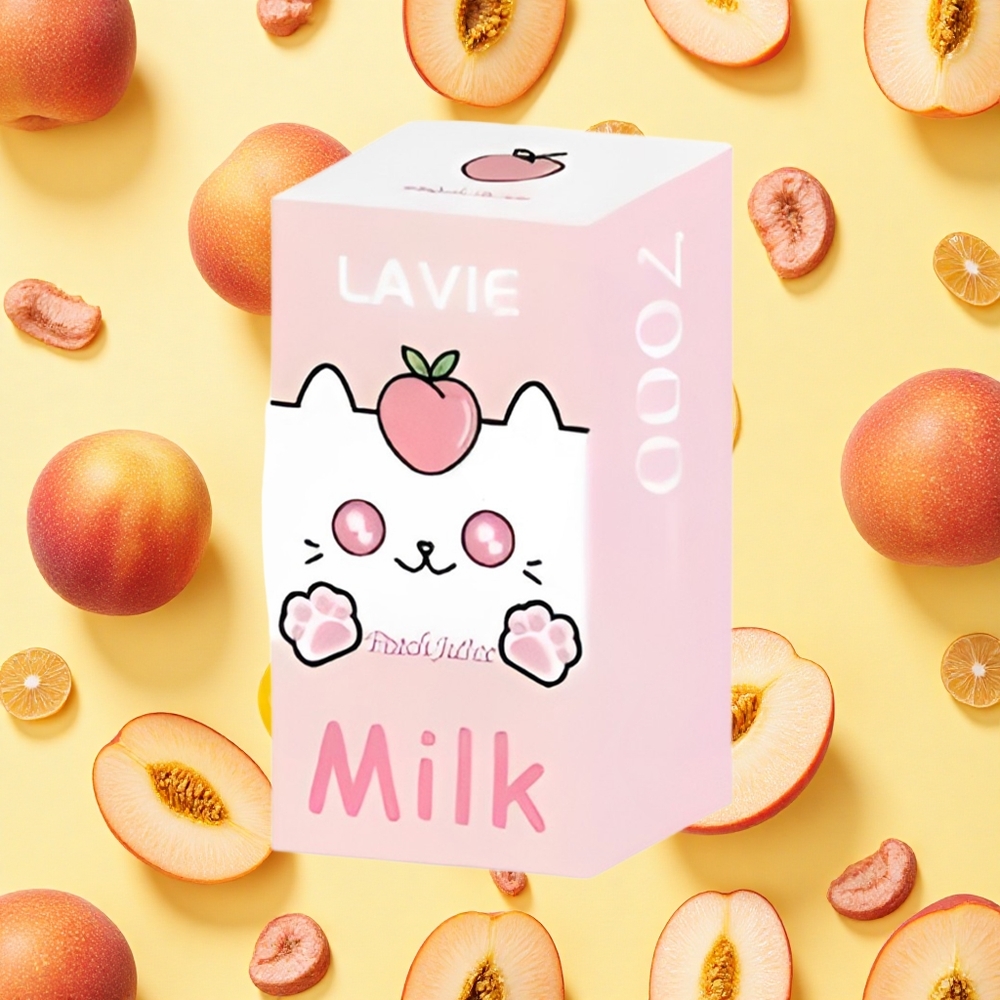 Lavie Milk 7000 Puffs Peach Juice 16ml E-liquid 600mAh Battery Capacity Type-C Charging