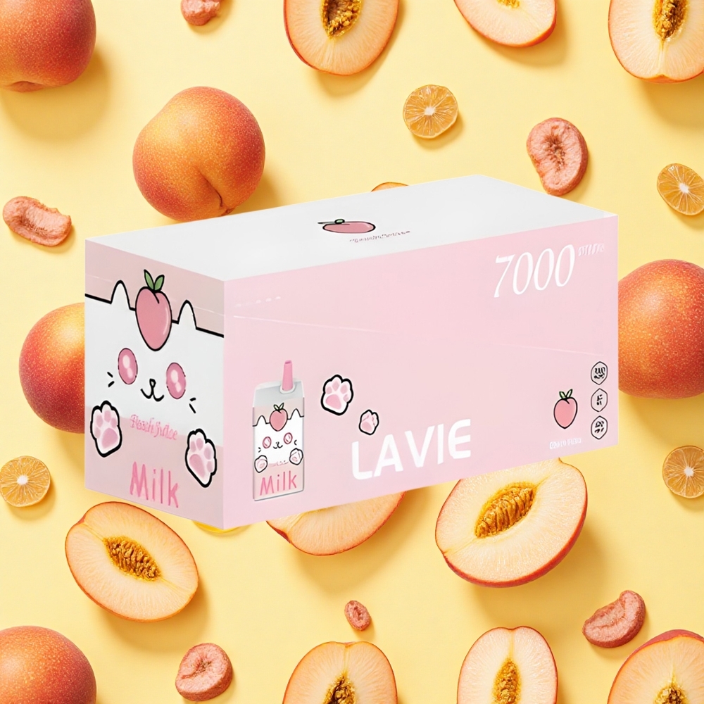 Lavie Milk 7000 Puffs Peach Juice 16ml E-liquid 600mAh Battery Capacity Type-C Charging