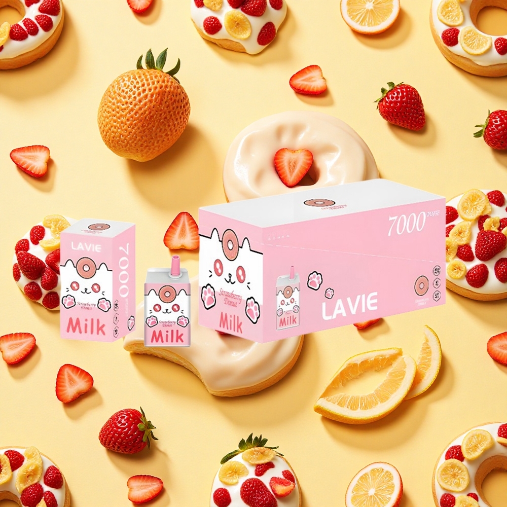 Lavie Milk 7000 Strawberry Donut 16ml E-liquid Type-C Charging